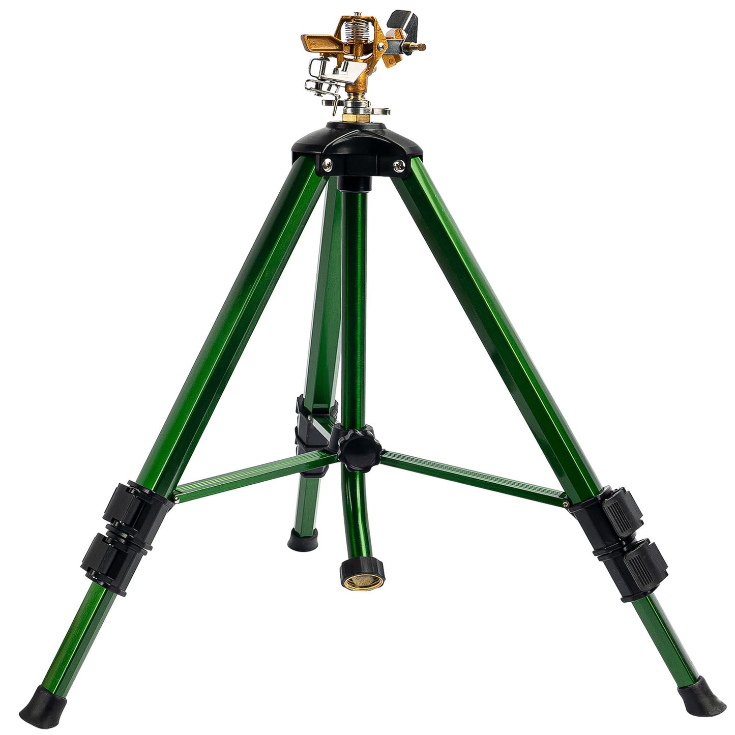 Hourleey Impact Sprinkler on Tripod Base, Heavy Duty Brass Sprinklers for Yard Lawn Garden, 0-360 Degree Large Area Coverage, 3/4 Inch Connector