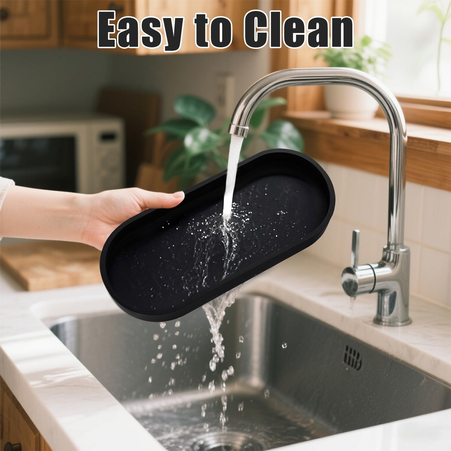 2 Pcs Oval Bathroom Vanity Trays Toilet Tank Oval Storage Tray