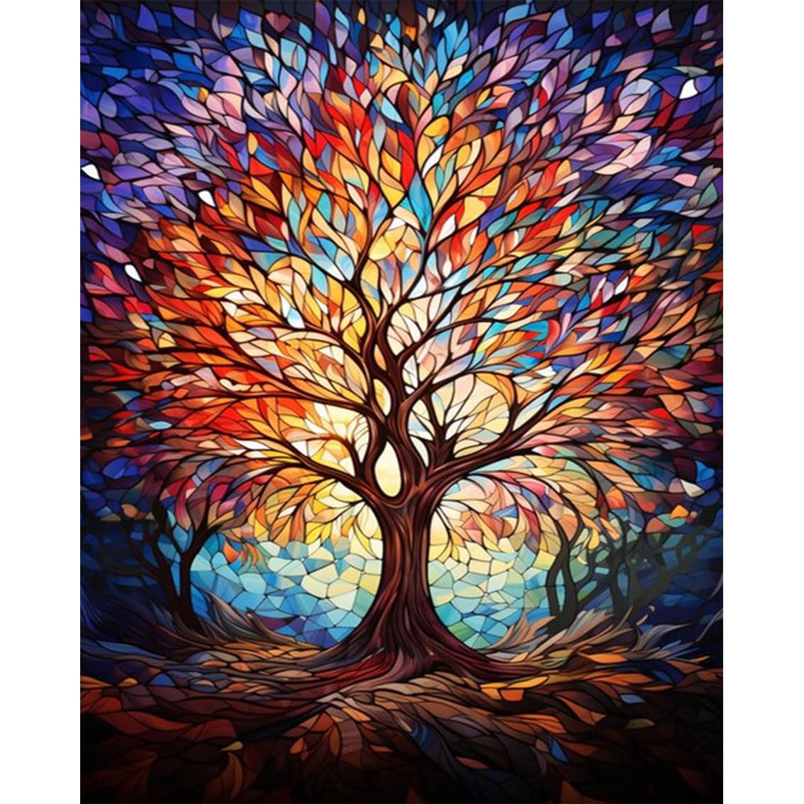 Viart Tree of Life Paint by Numbers for Adults- Tree Painting by Numbers for Adults, Tree of Life Paint by Numbers Kits for Home Wall Decor 16x20 Inch