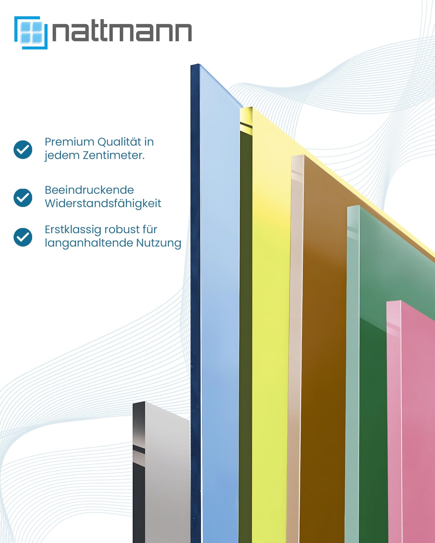 nattmann Plexiglas® GS coloured, 3 mm, versatile, shatterproof acrylic glass plate for light objects and more, brand quality in 12 x 25 cm