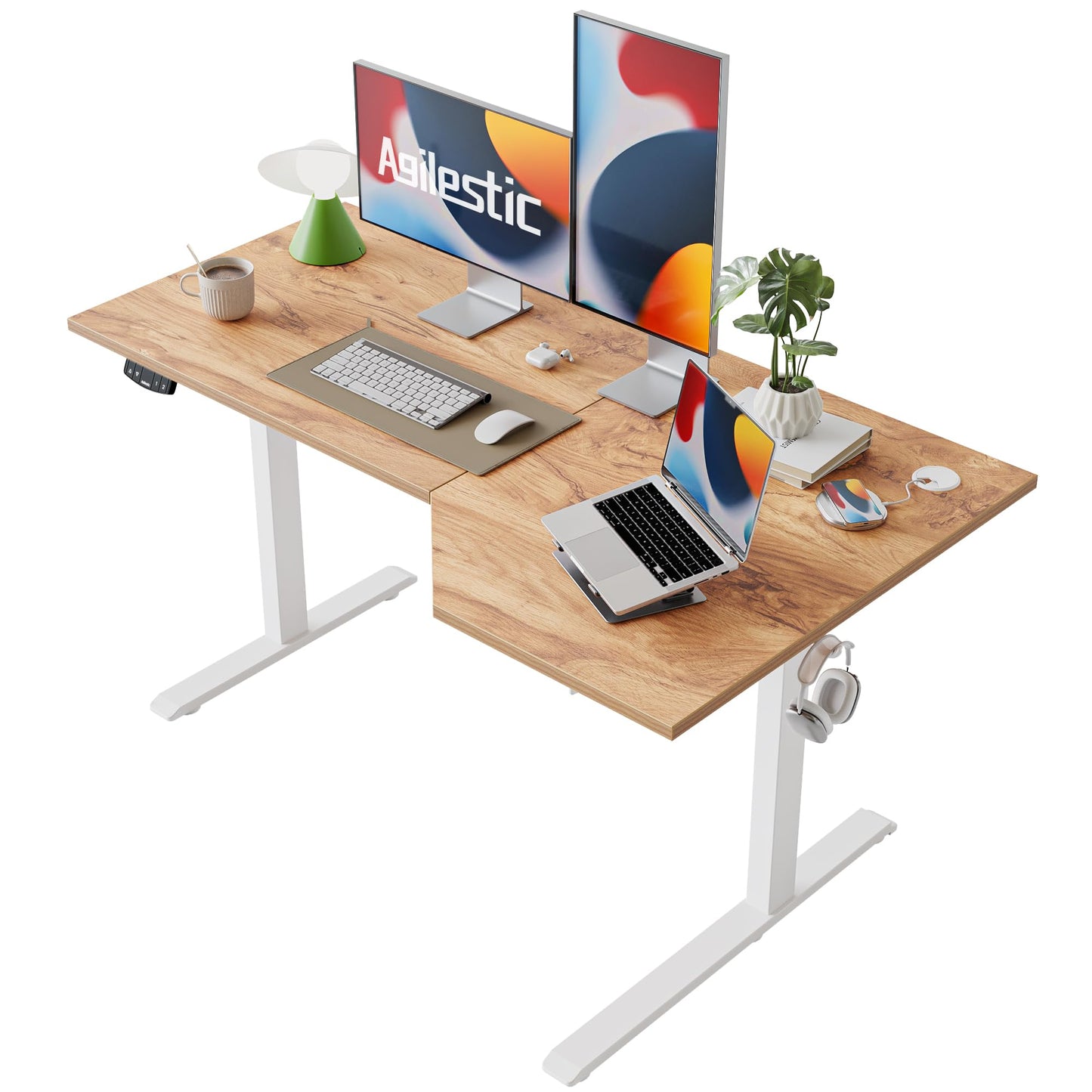 Agilestic L-Shaped Electric Standing Desk, 2 Memory Height, 150x90cm