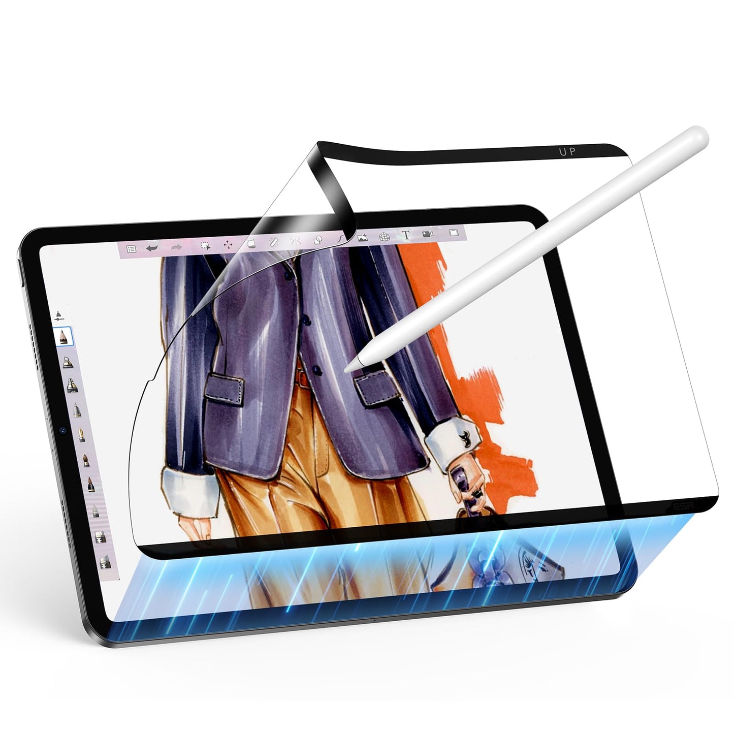 ESR Paper-Feel Magnetic Screen Protector Compatible with iPad Pro 11 (2022/2021/2020/2018) and iPad Air 5/4 (2022/2020), Paper-Feel Writing/Drawing,