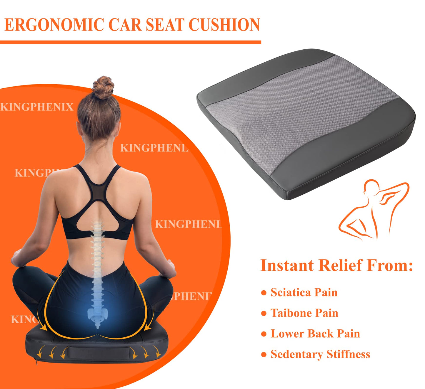 Lofty Aim Car Seat Cushion, Memory Foam Car Seat Cushions for Long Driving