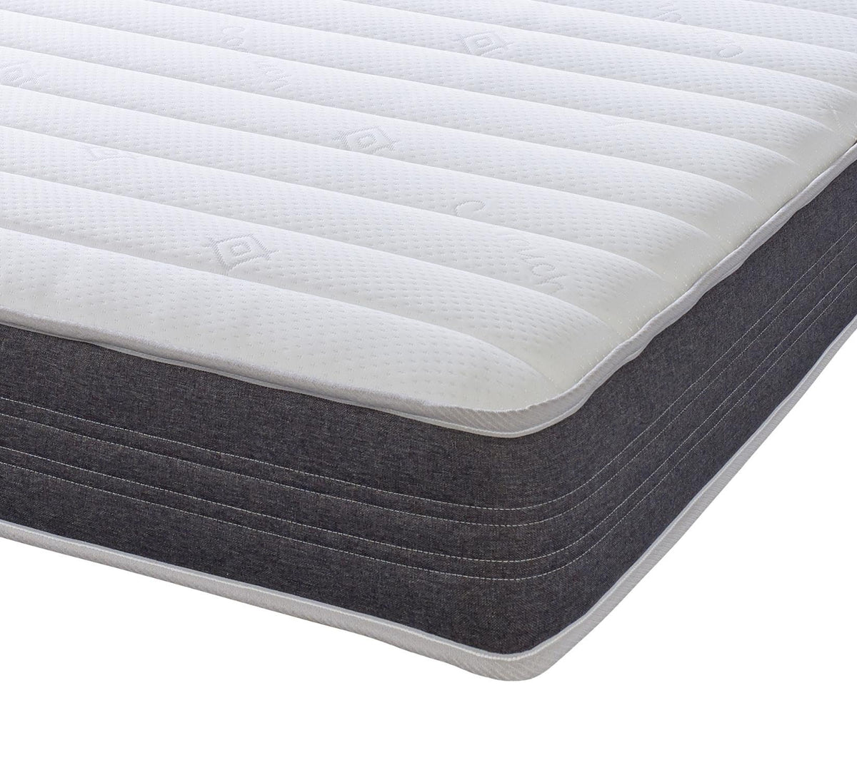 Extreme Comfort Sirocco Airflow Grey 18cms Deep Hybrid Spring & Memory Fibre Mattress, 4ft Small Double (4ft x 6ft3, 120cm x 190cm)