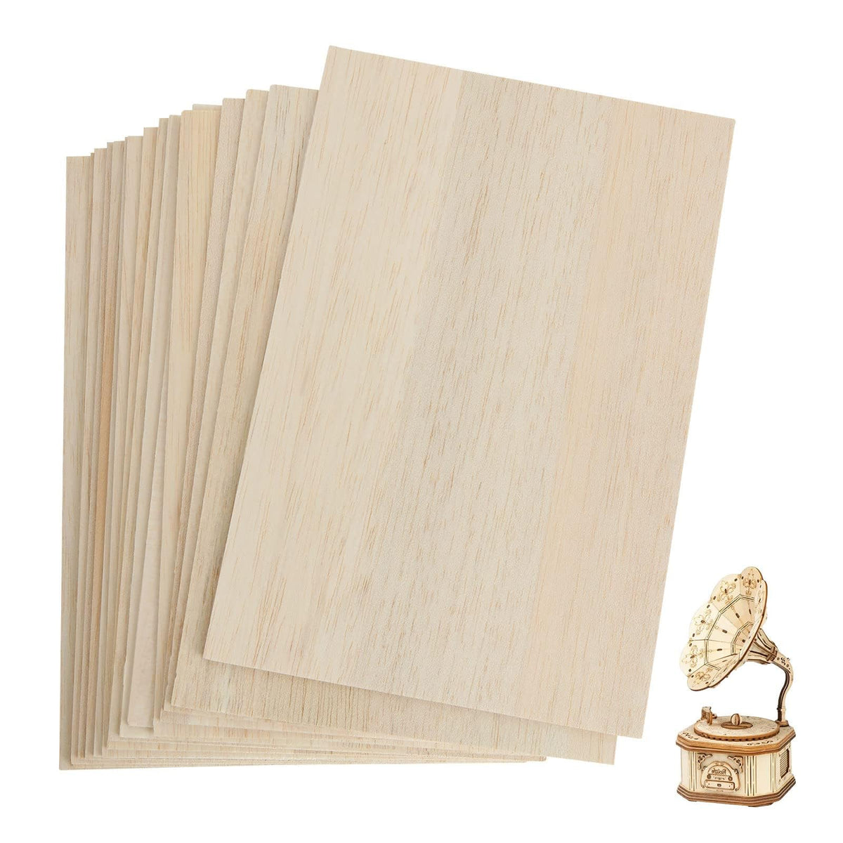 FWEEK 15Pack 420 x 300 x 3MM Basswood Sheets, Craft Plywood Sheets, Plywood Board Thin Wood Board Sheets, Unfinished Wood Boards for Crafts, Hobby,