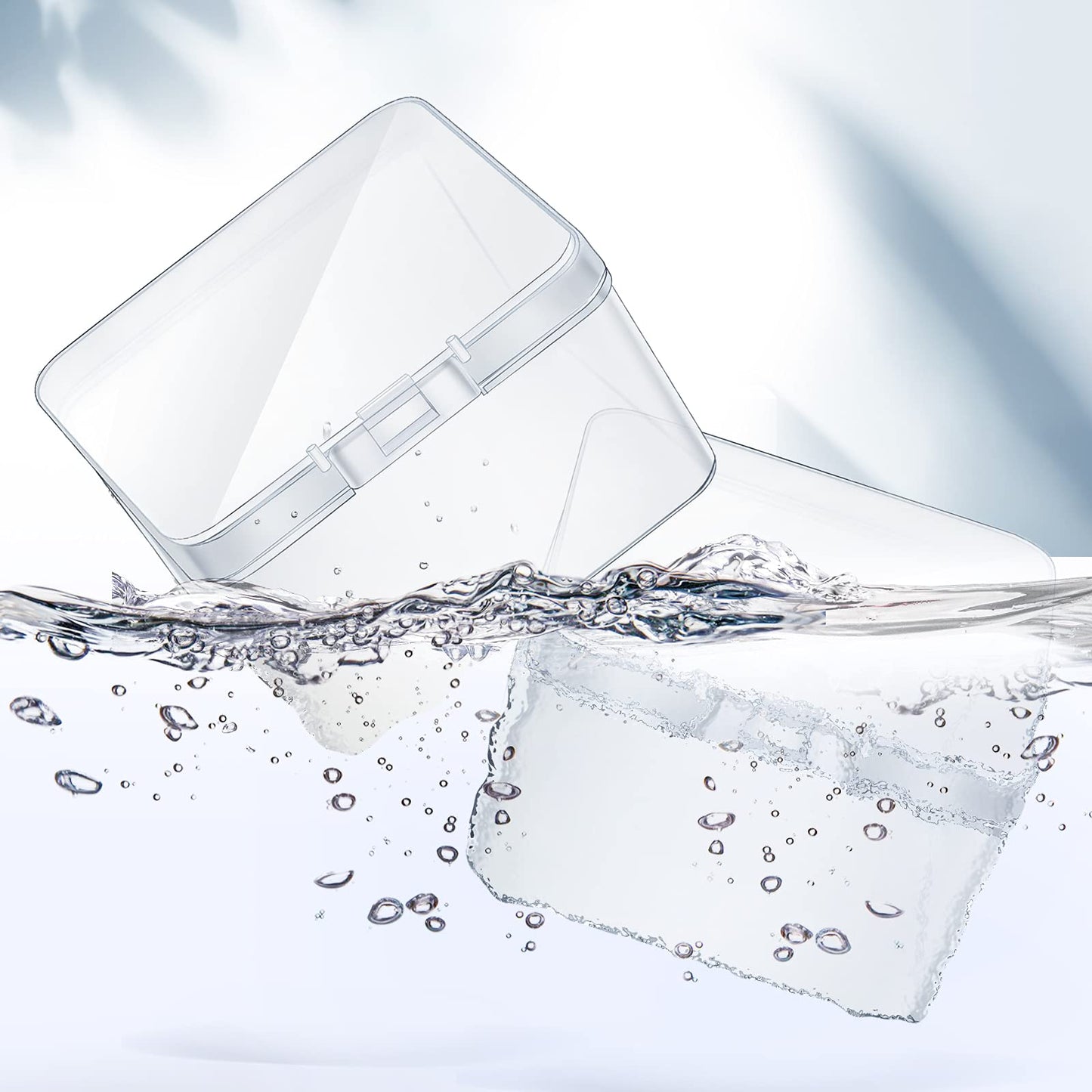 Jetec 6 Pieces Small Clear Plastic Storage Box,2.5 X 2.5 X 1.6 Inch
