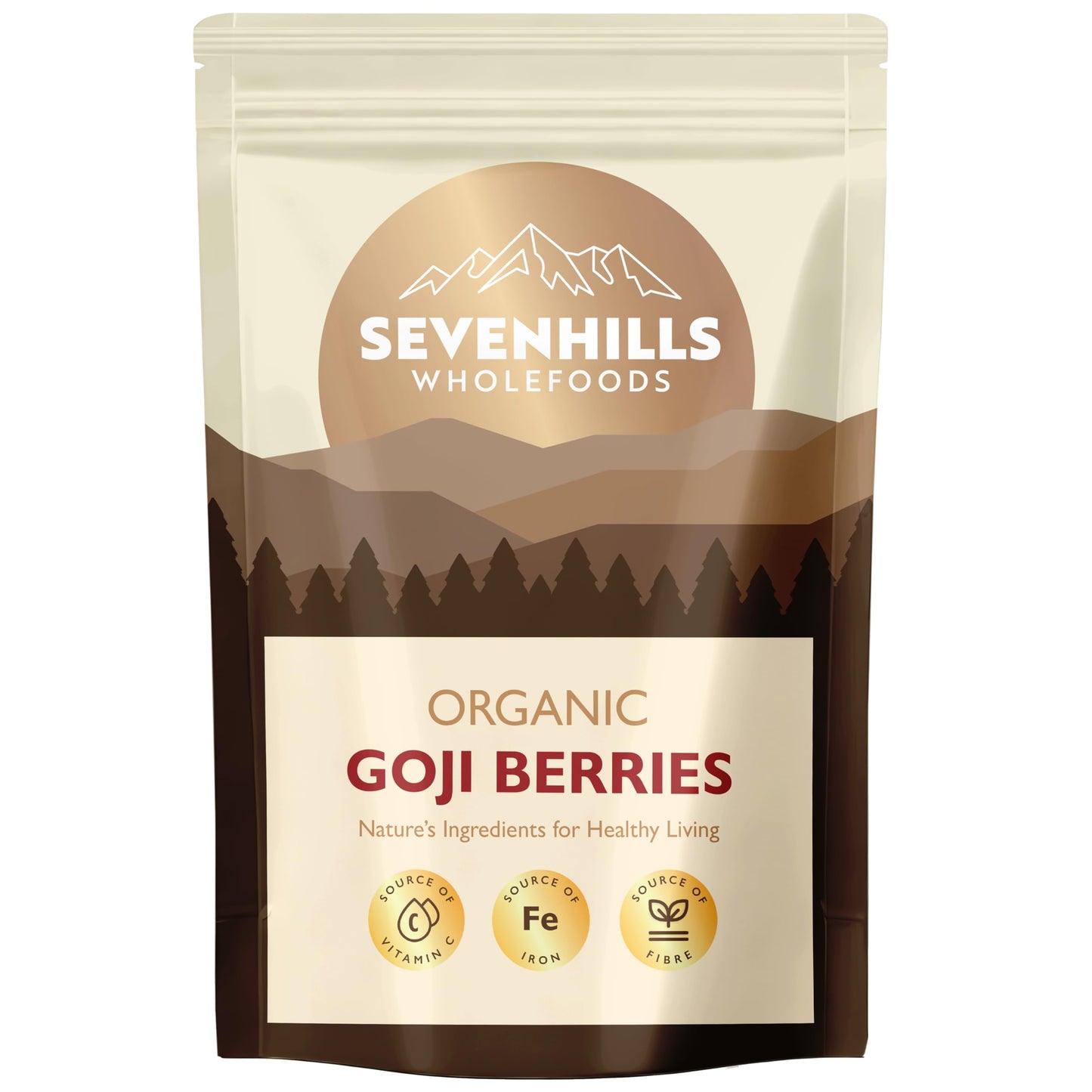 Sevenhills Wholefoods Organic Raw Goji Berries 1kg | 100% Pure & Natural | for snacking, baking, cereals, porridge | GMO-free | Gluten-free |