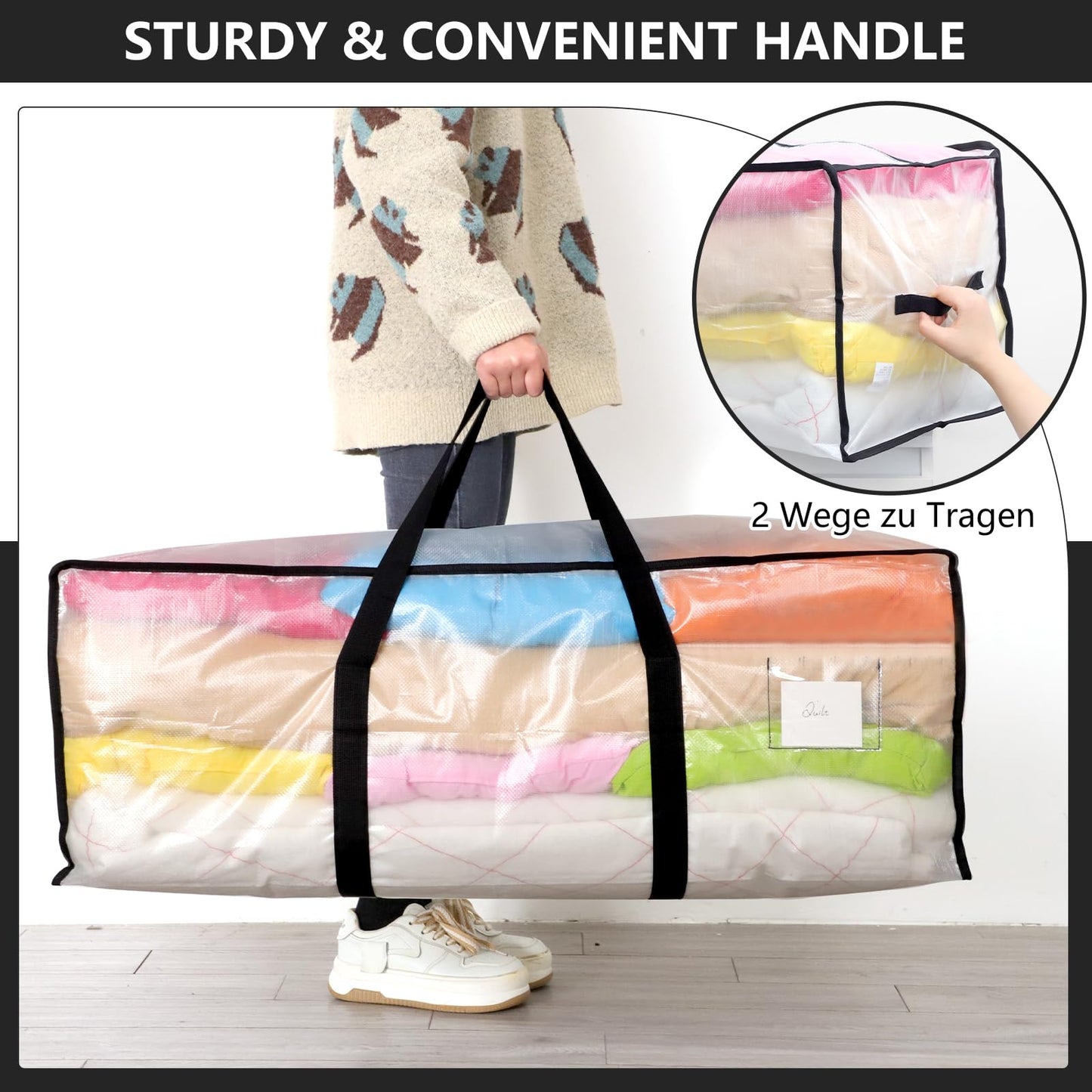 Dntorx 8 Pack 120L Moving Bags Heavy Duty Storage Bag Dorm Moving Essential