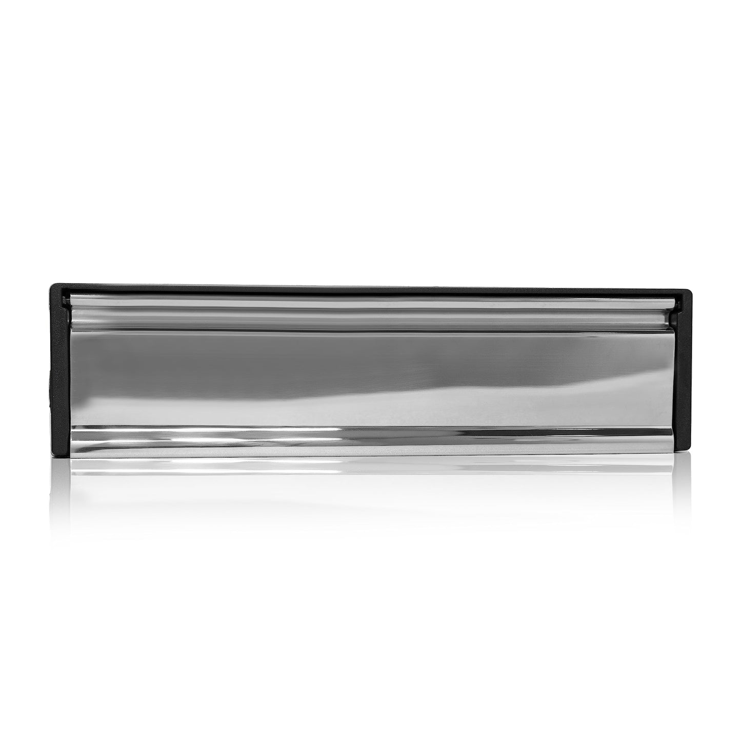 UAP MailPlate 12" Letterplate Polished Chrome, Premium Draught Proof Postal Letterbox, Telescopic Sleeved Letter Box for uPVC Doors with 20-40mm Door