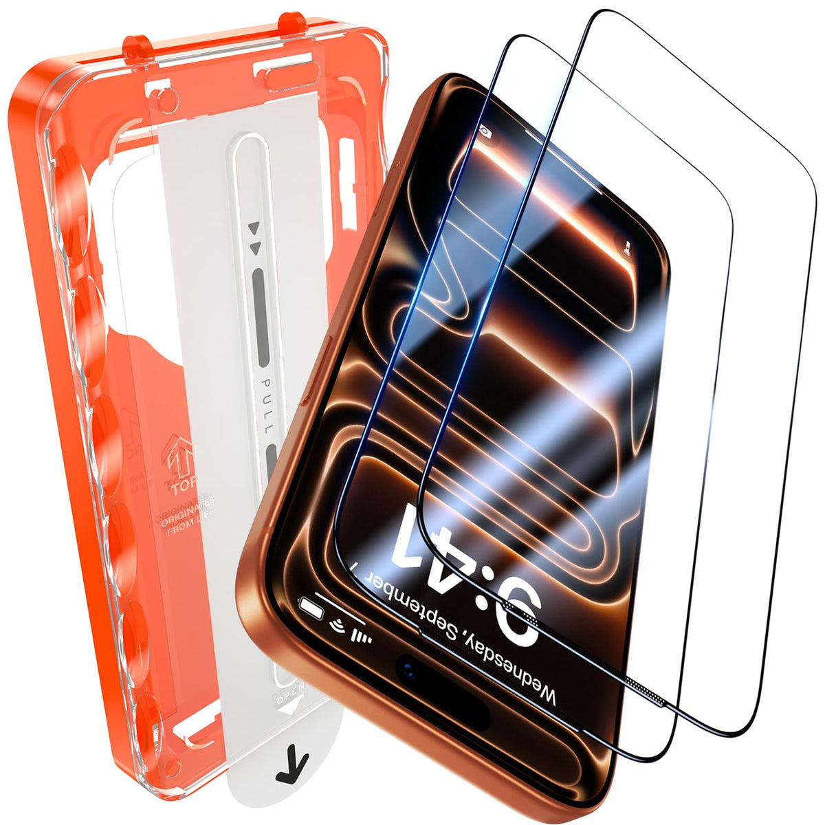 UniqueMe for iPhone 17 Pro Max Screen Protector - [Military Grade Shatterproof & 9H+ Hardness] Screen Protector 17 Pro Max Tempered Glass Full