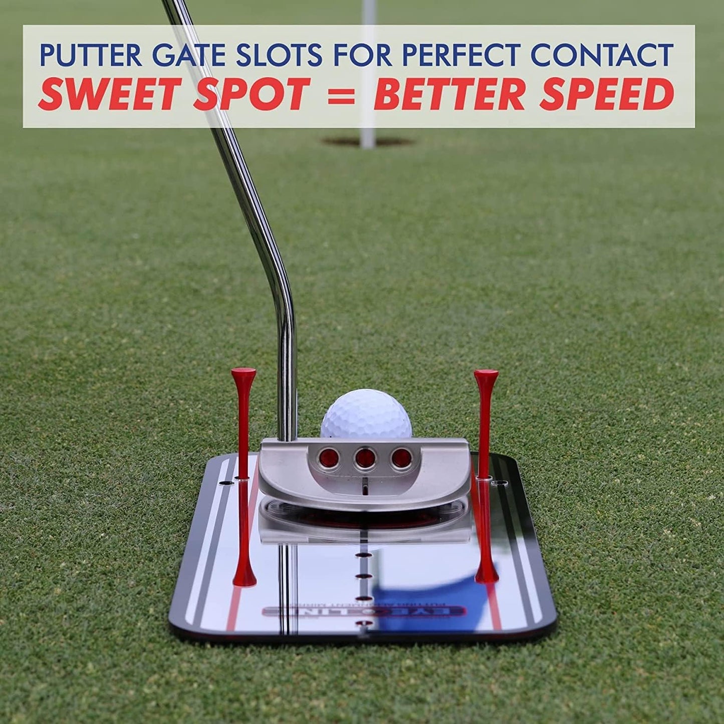 EyeLine Golf Putting Alignment Mirror, Portable Practice Putting Trainer, Mirror Size 12 x 6 Inches, As Seen on PGA Tour, Made in USA. Use Outdoors or