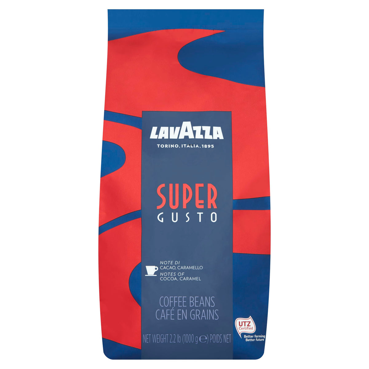 Lavazza Coffee Espresso Super Gusto, Whole Beans, 1000g