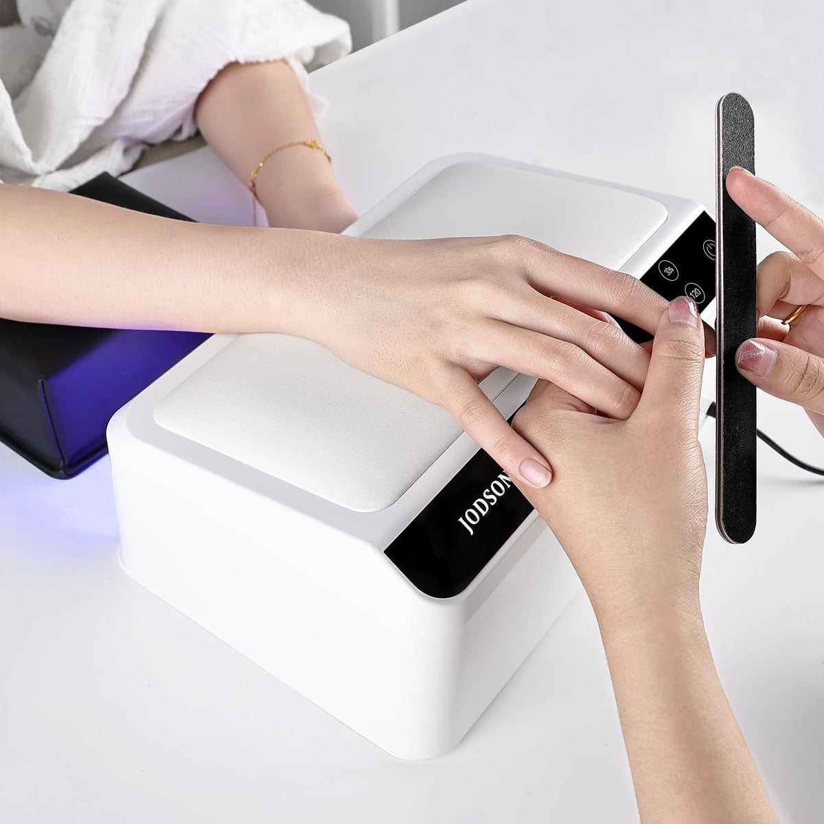 JODSONE Professional Nail Lamp 4 Timers Removable Base Smart Touch Screen Large Space U V Lamp for Gel Polish