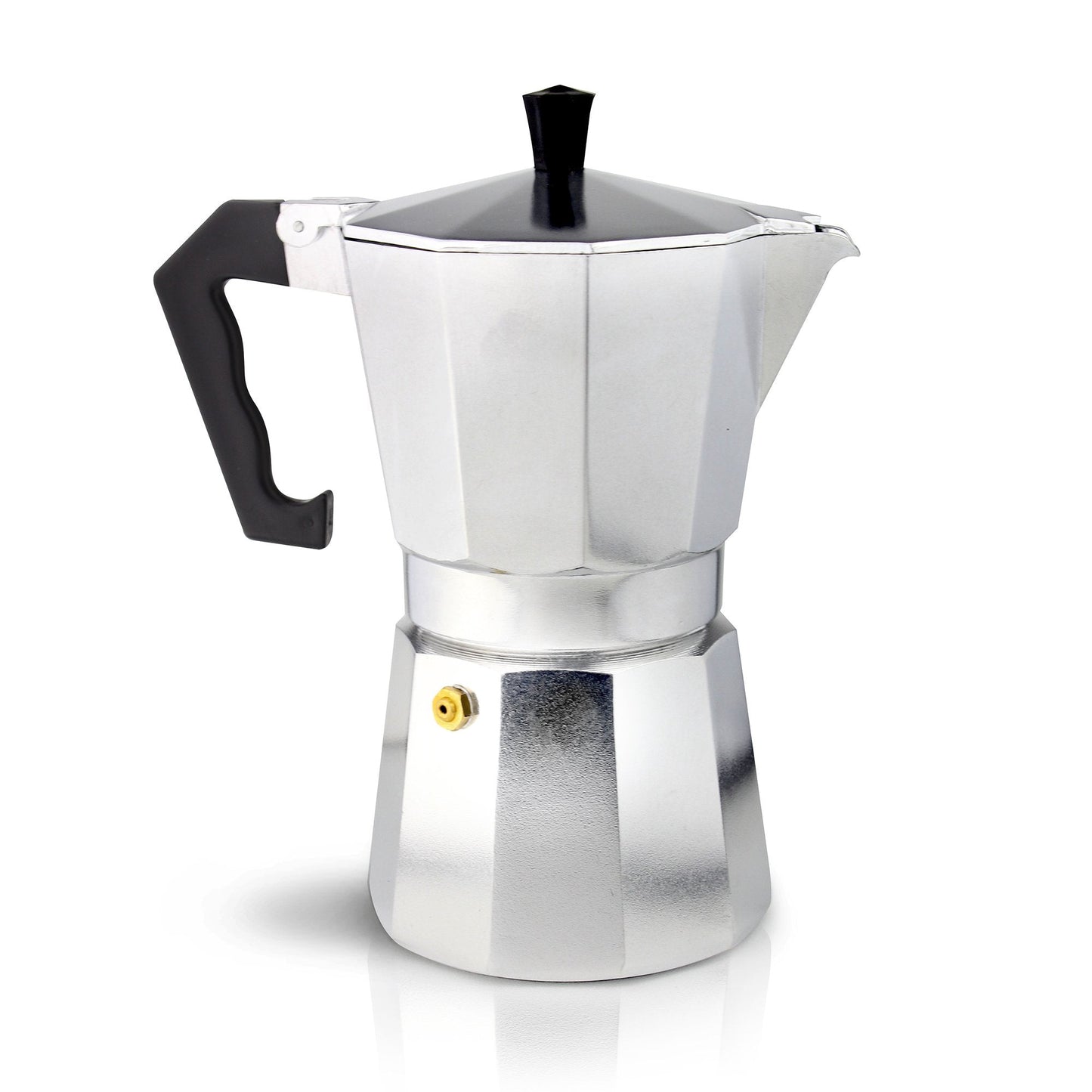 Cafe Ole 12-Cup Italian Style Aluminium Espresso Coffee Maker, Silver, 480 ml