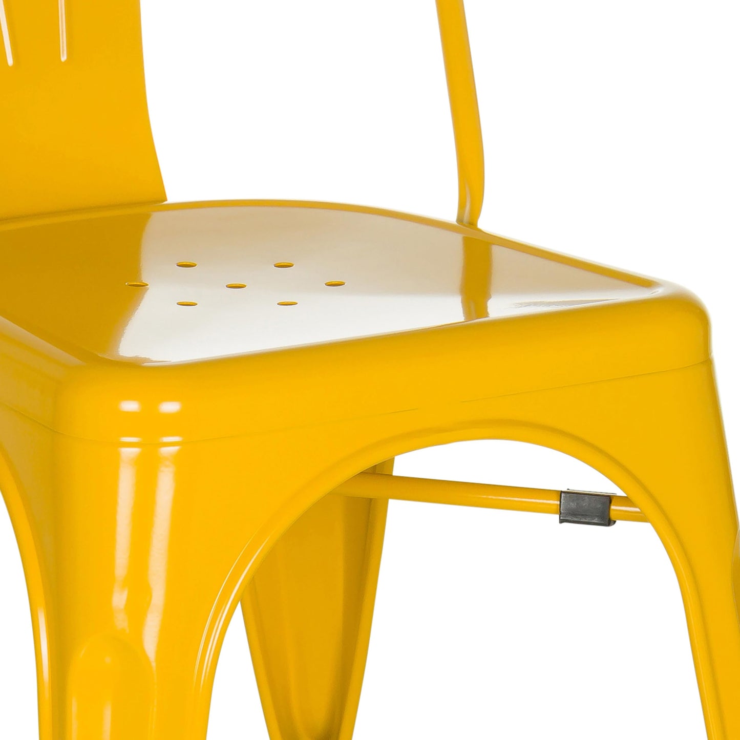 hjh OFFICE bistro chair VANTAGGIO COMFORT metal yellow chair in industry design, stackable, 645091