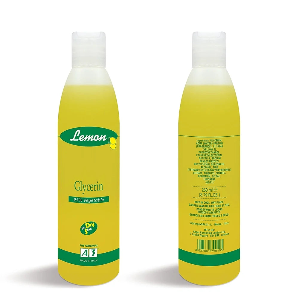 A3 Lemon Glycerin Hydrating & Brightening Body Oil for All Skin Types 260 ml/8.79 oz