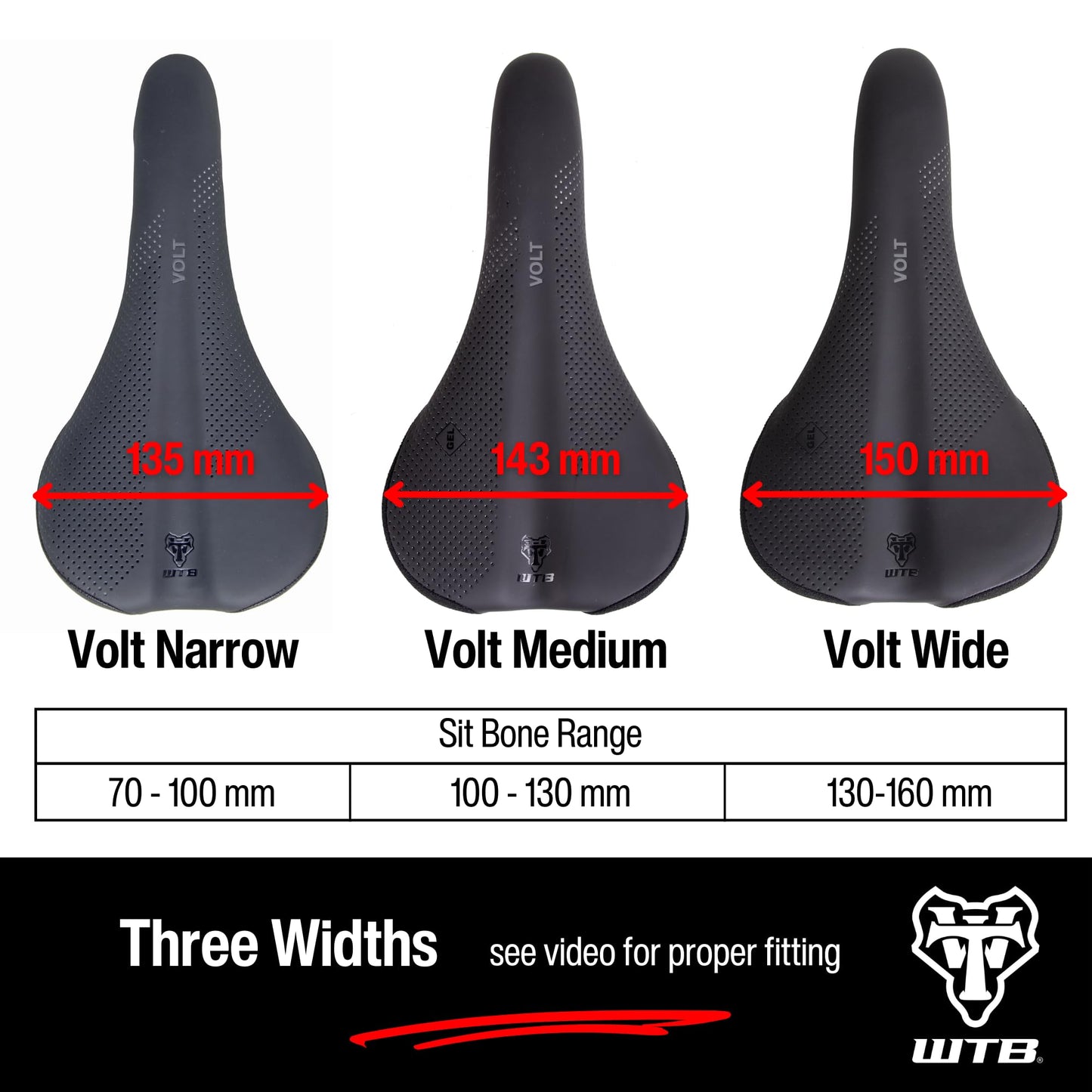 WTB Volt Cromoly Saddle Black Wide