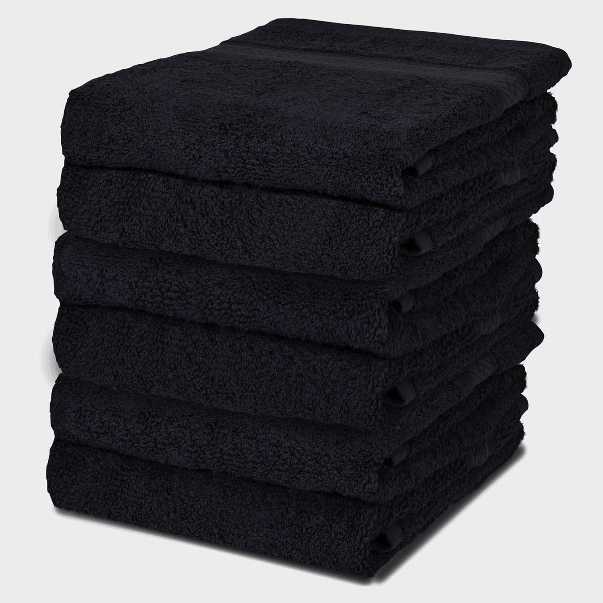 IBIMZA Hand Towel - Soft & Super Absorbent Black Hand Towels for bathroom, Ring Spun Quick Dry Egyptian Cotton Hand Towel Set of 6 Bathroom Hand