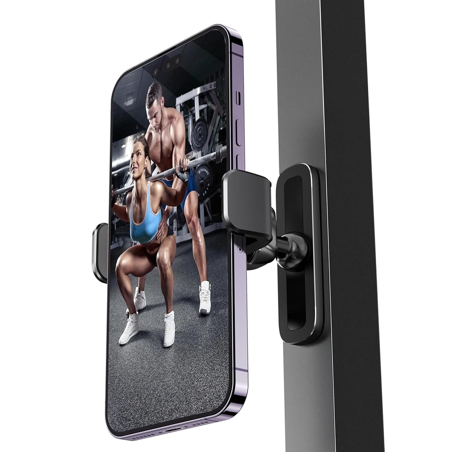 APPS2Car Magnetic Mount for GYM, 360 Adjustable Magnetic Phone golf Mount, Magnet Phone Holder Compatible with 4.7-6.5" Smartphones, Alloy Base and