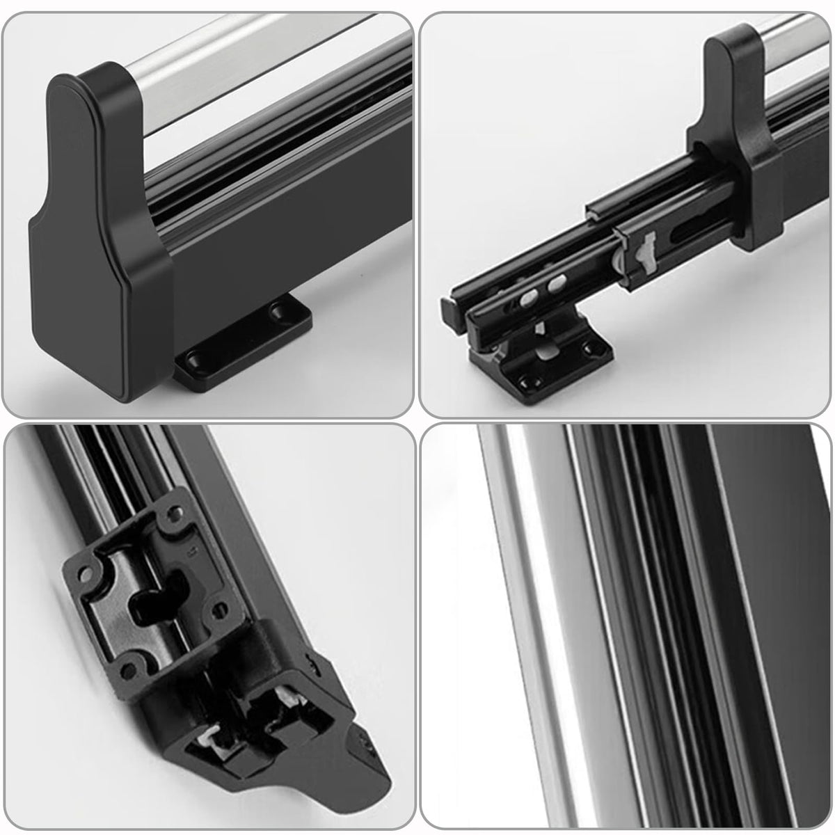 Pull Out Clothes Hanger Rail Rack, Adjustable Heavy Duty Steel Clothes Storage Hanger Rack Bar for Wardrobe (Black 397mm)