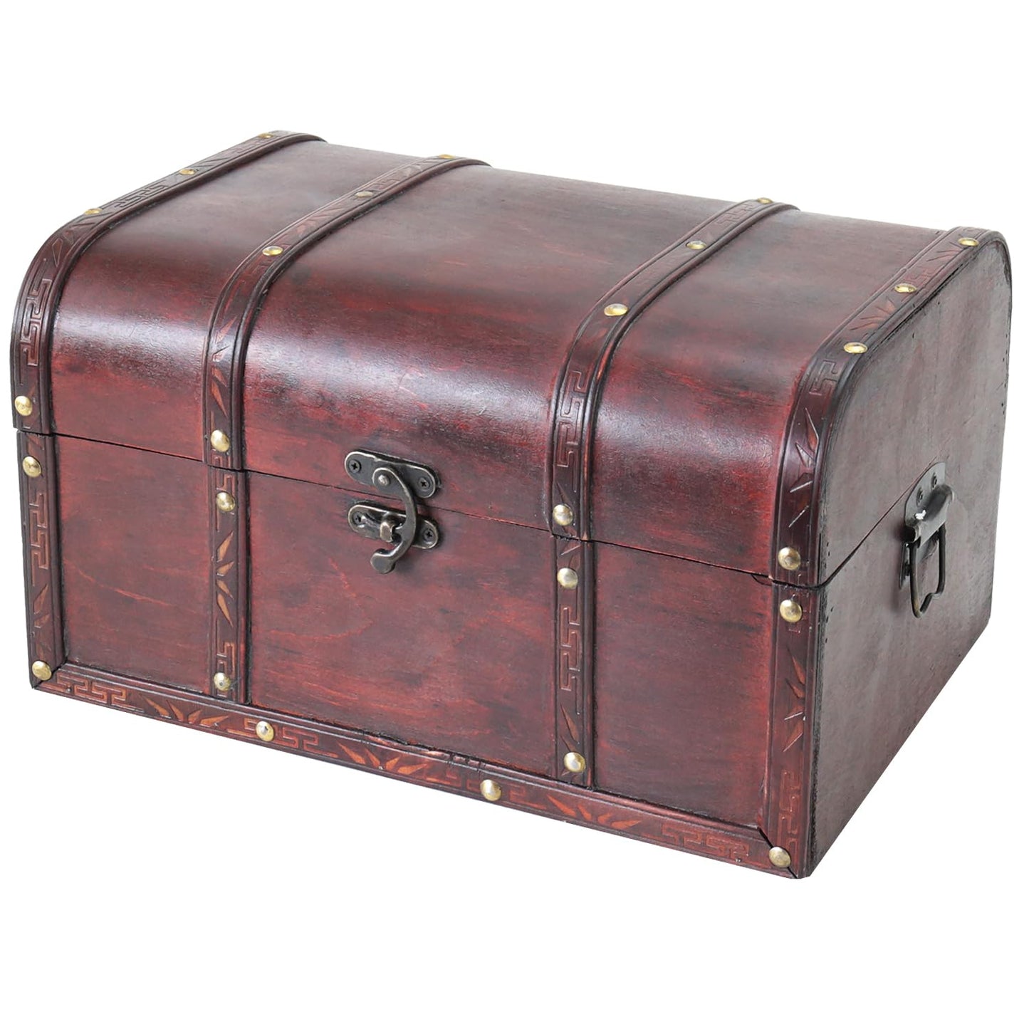 HMF 6406-135 Wooden Treasure Chest | 35 x 25 x 20 cm | Large | Portugal