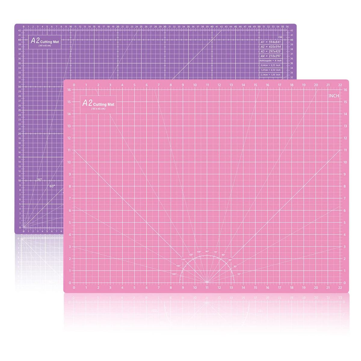 Headley Tools 18x24 Inch Thickened Self Healing Cutting Mat, A2 Rotary Cutting Sewing Mat for Crafts, Double Sided 5-Ply Table Cutting Board for