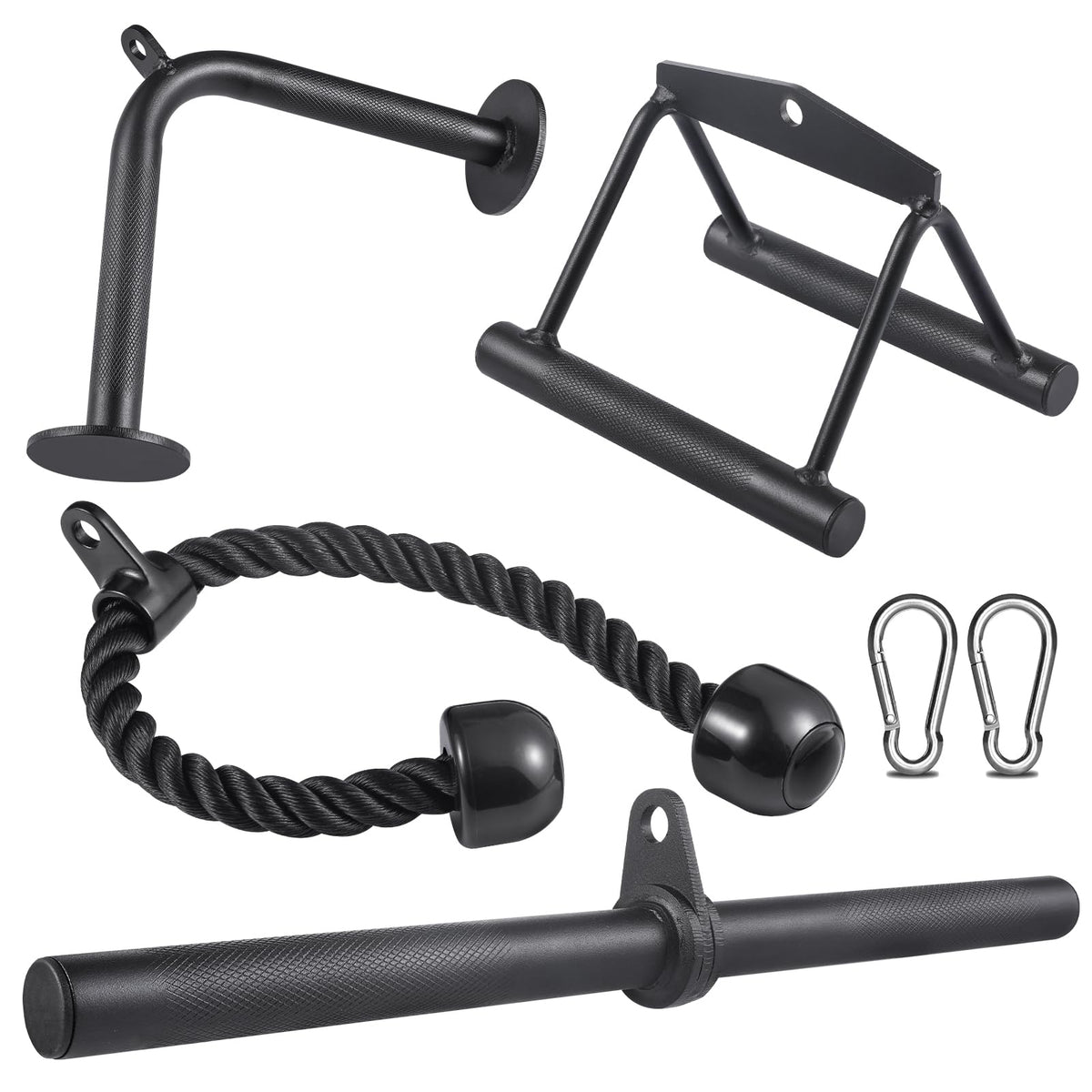 Workout Cable Machine Attachment for Home Gym, SERTT LAT Pulldown Attachments, Cable Accessories for Weight Training, Straight Pull Down Bar, Tricep