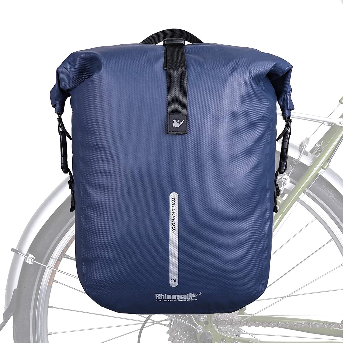 Rhinowalk Bike Pannier Bag Waterproof Rack Bicycle Bag 20L Bike Bag Laptop Pannier Backpack Professional Cycling Accessories Shoulder Bag