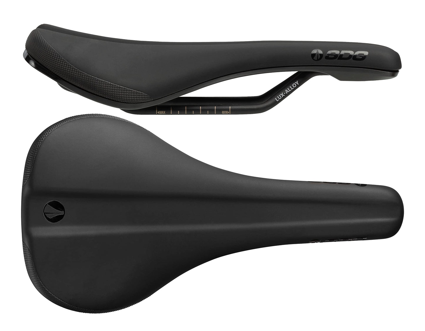 SDG BEL AIR 3.0 LUX-ALLOY RAIL SADDLE Black Microfibre Top / Black Base,140mm