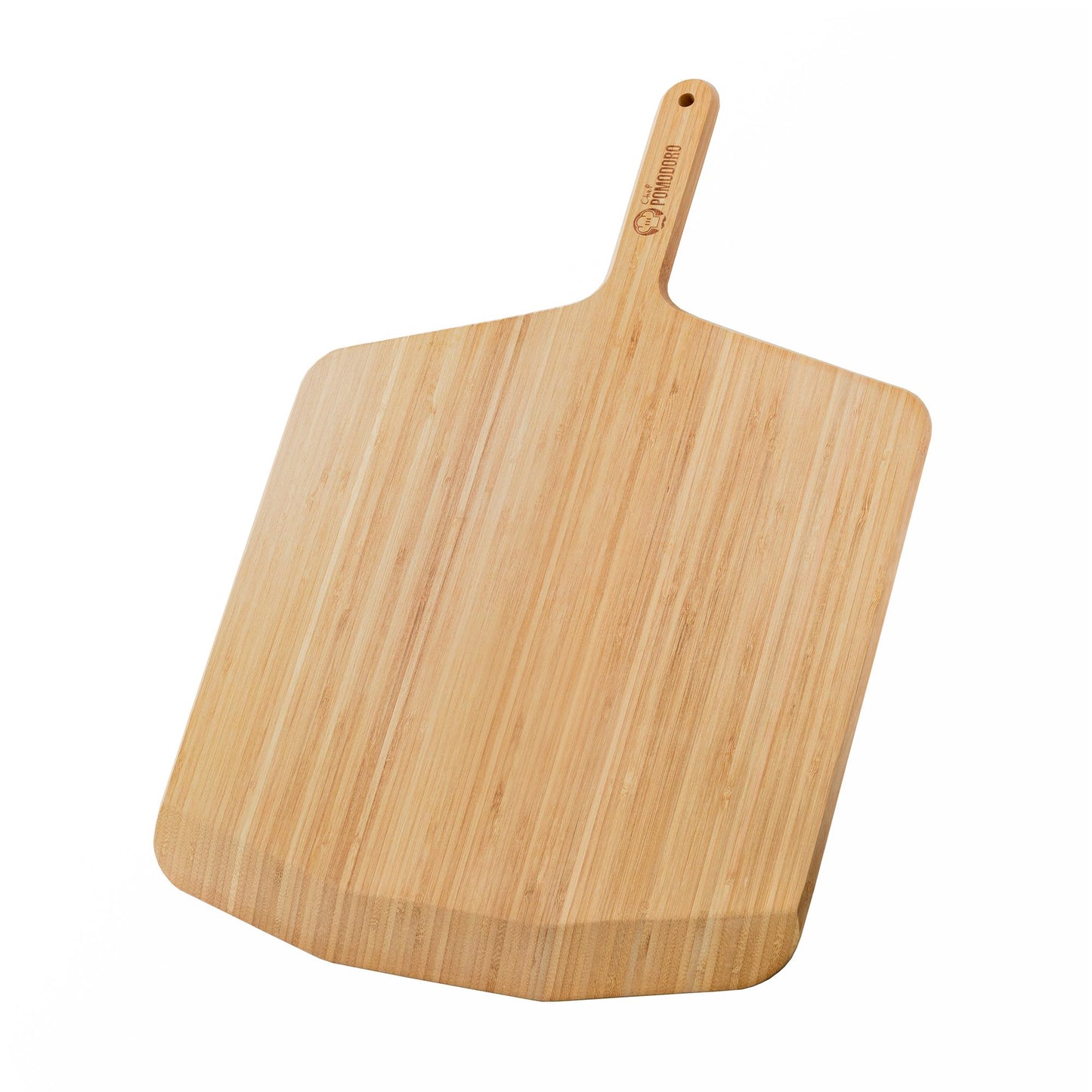 Chef Pomodoro 16-inch Bamboo Pizza Peel, Wooden Pizza Peel 16 Inch (41 cm), Pizza Paddle, Wood Pizza Board, Pizza Peel with Handle, Pizza Oven