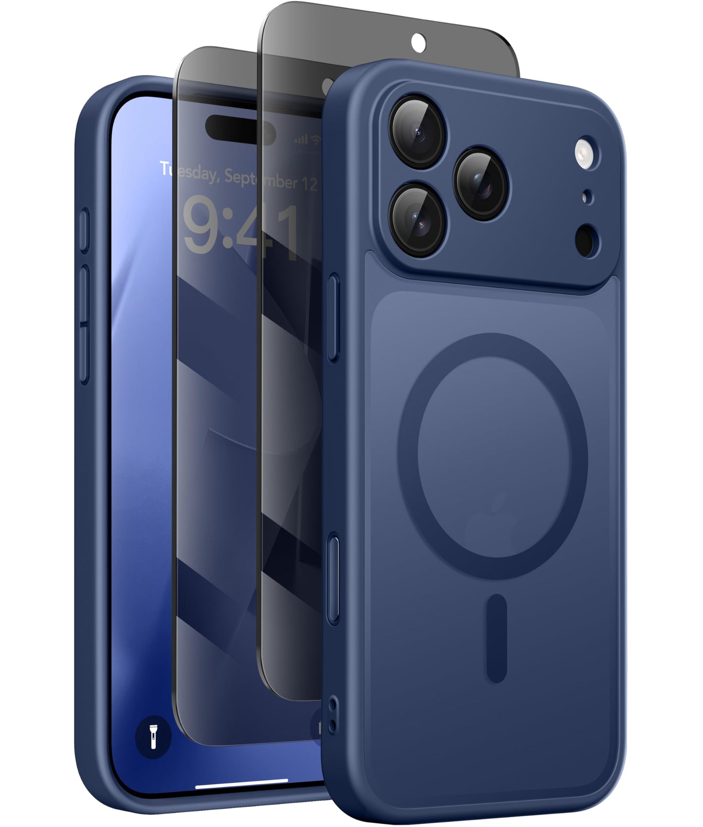 Magnetic Case for iPhone 17 Pro Max with Privacy Screen Protector [Compatible with MagSafe][Camera Protection][Military-Grade][Camera Control