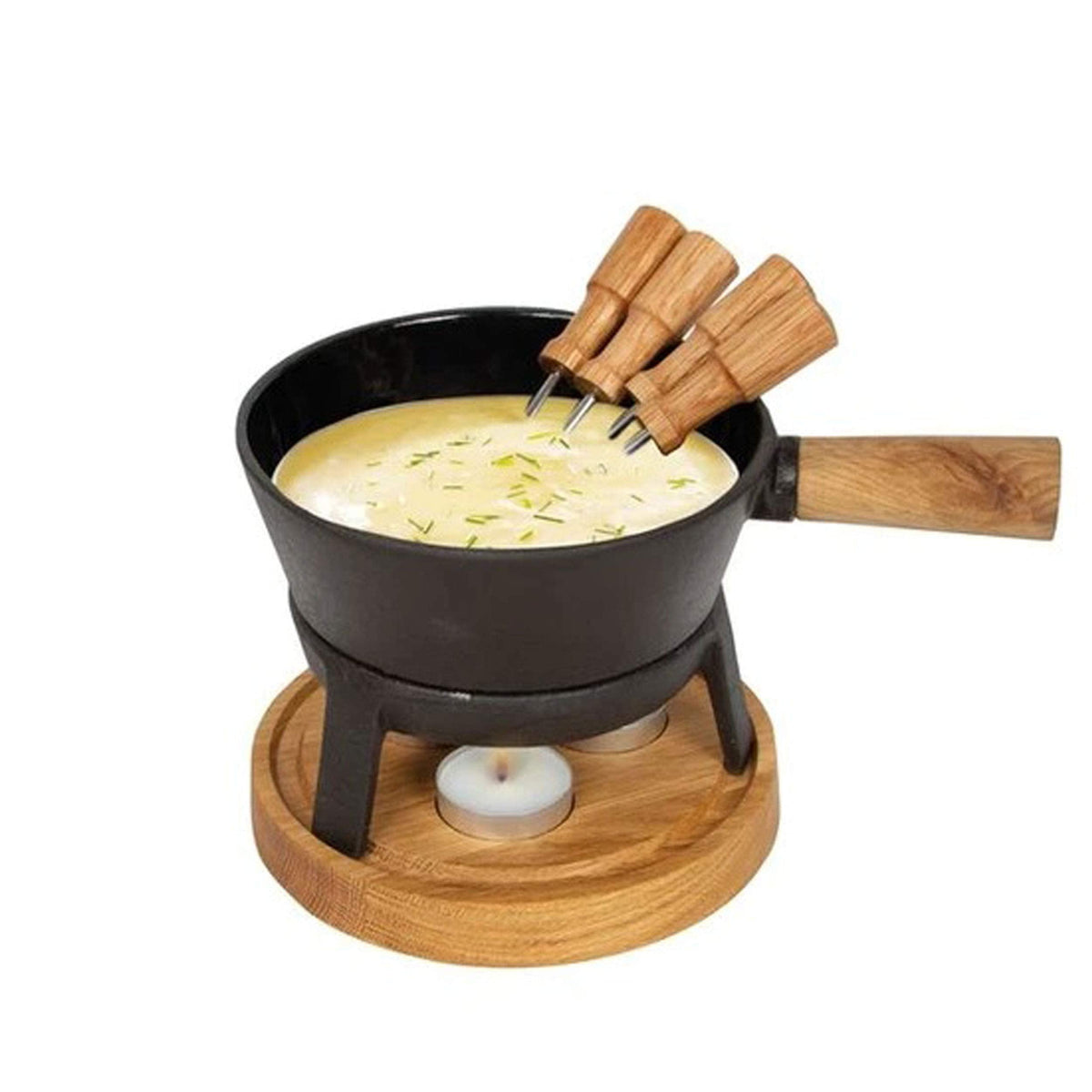 Boska Fondue Set Pro S - Fondue Sets for 2 to 4 Persons - Cheese Fondue - Fondue Tealight - 700 ml Volume - Inc. Fondue Forks
