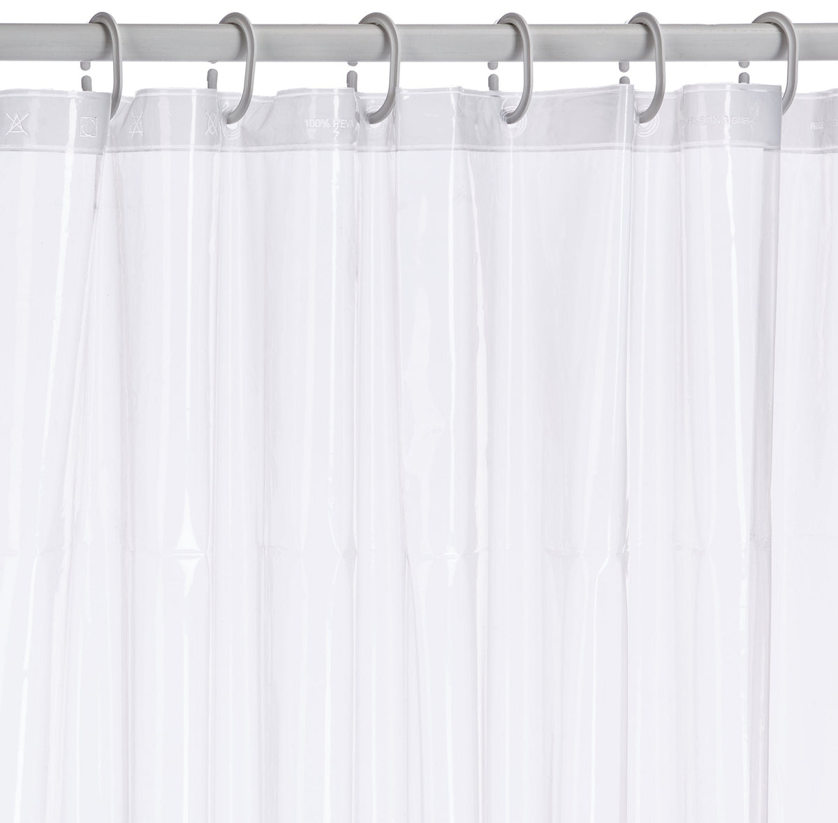 Ridder Brillant 361000-350 Shower Curtain 120 x 200 cm with Hanging Rings Crystal