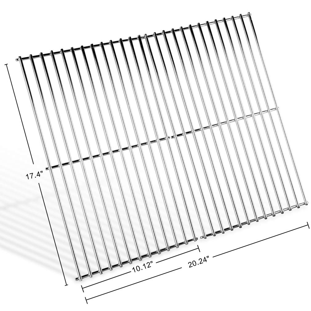 onlyfire GCG-8544 Stainless Steel Cladding Rod Grill Grates Fits for Weber 7637 Spirit II 200 and Spirit 200 Series Gas Grills,Set of 2