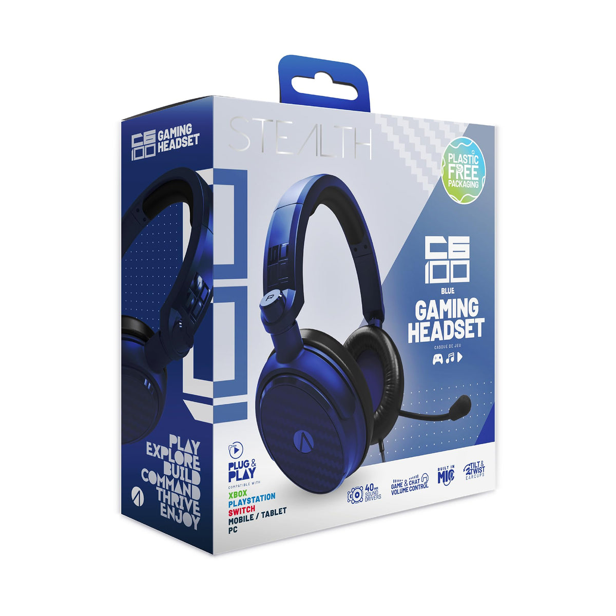 STEALTH C6-100 Gaming Headset Range (Matte Blue)