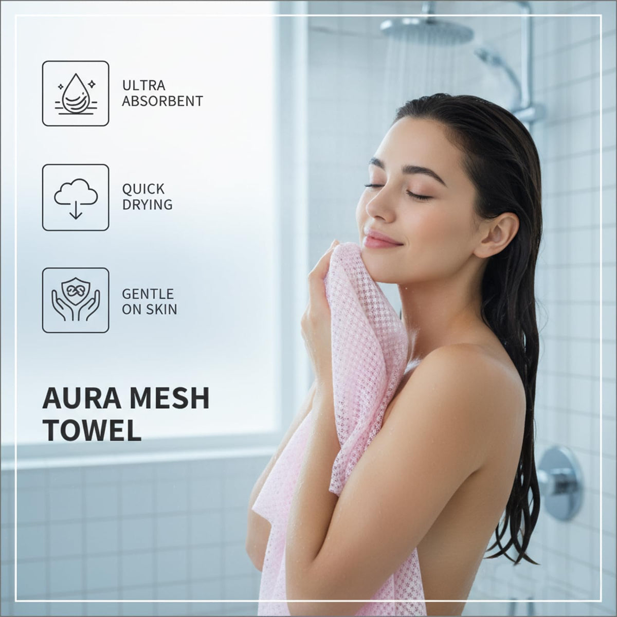 GxouQcn Rxfoliating Towel, 3 Pcs Deep Skin Exfoliation for Gentle Cleansing, Spa-Like Bathing Experience Shower Towels, for Body Face