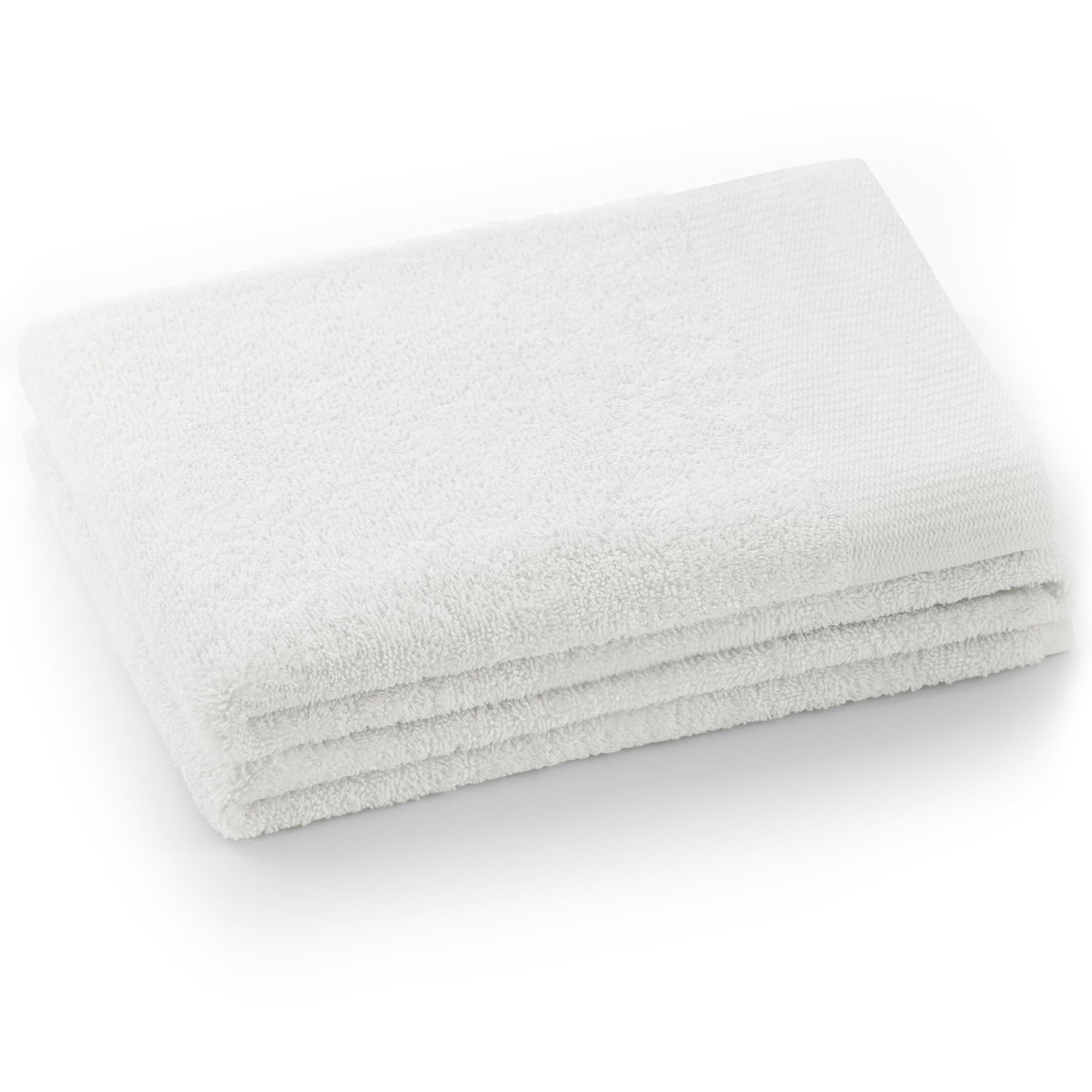 AmeliaHome Set 10pcs 4 Guest Towels 30x50 cm, 4 Towels 50x100 cm and 2 Bath Towels 70x140 cm 100% Cotton Absorbent White Amari