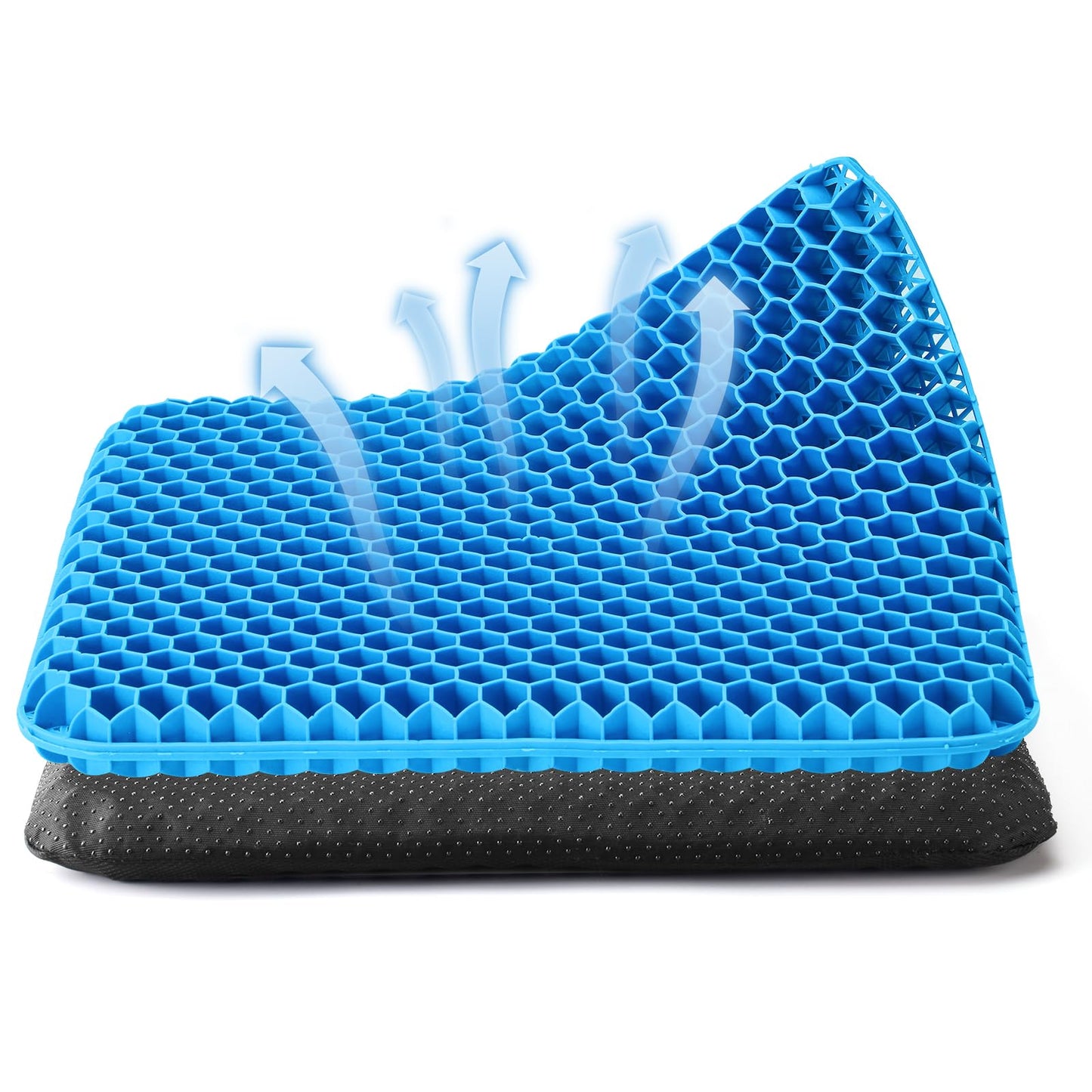 Dyserbuy Honeycomb Cushion, Orthopaedic Gel Seat Cushion for Pressure Relief, Memory Foam Cushions for Office Chairs, Car, and Wheelchair