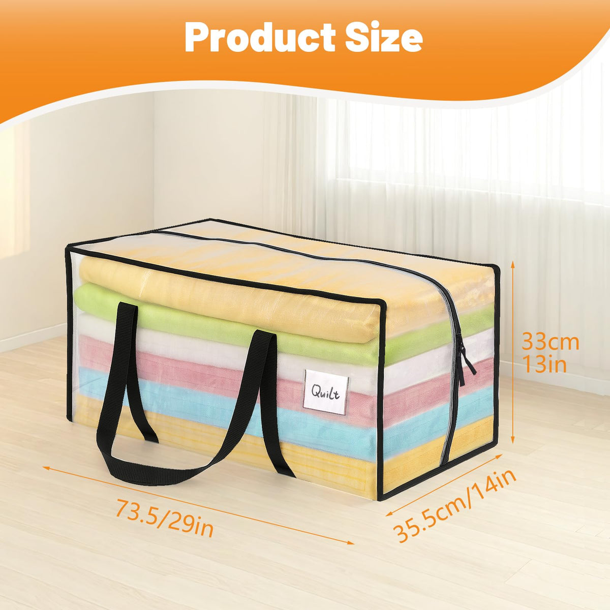 Dntorx 8 Pack 90L Moving Bags with L Zip, Clear Waterproof Storage Totes