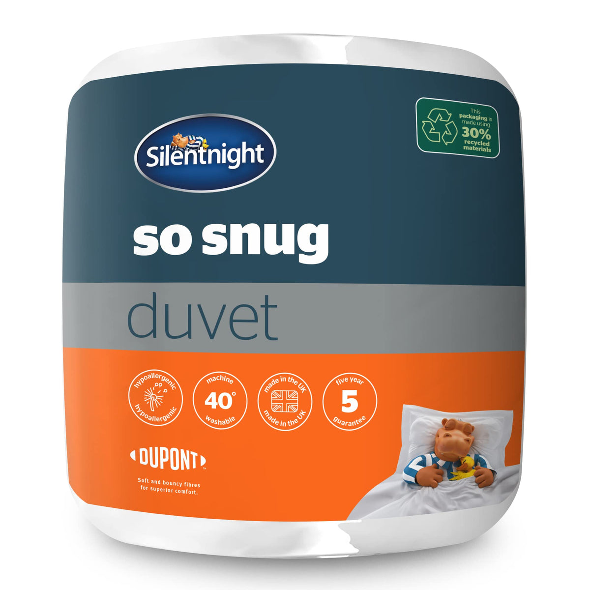 Silentnight So Snug Single Bed Duvet Quilt, 15 Tog Winter Warm Cosy Thick Duvet Hypoallergenic and Machine Washable, Single, White, 534208GE