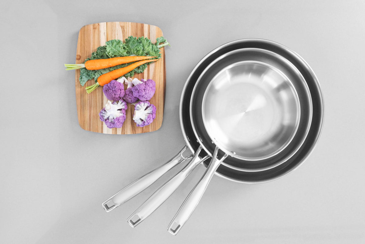Tramontina Grano Frying Pan Stainless Steel for Induction, Electric, Gas and Ceramic Glass Hobs, Cookware, Kitchen, 20 cm, 1.2 litres, 62155200