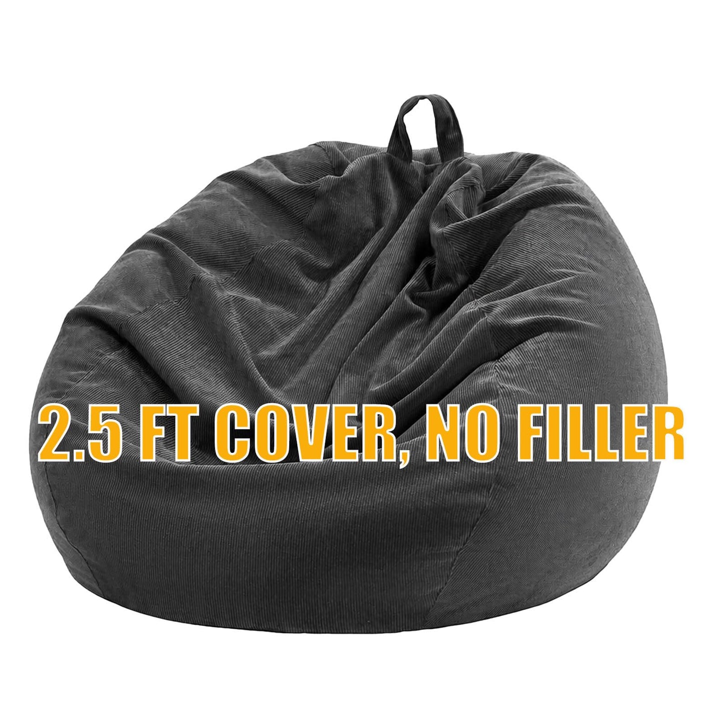 Nobildonna Bean Bag Chair Cover (No Filler) for Kids Beanbag Stuffed Animal Storage Without Filling Plush Toys Holder and Organizer Soft Premium