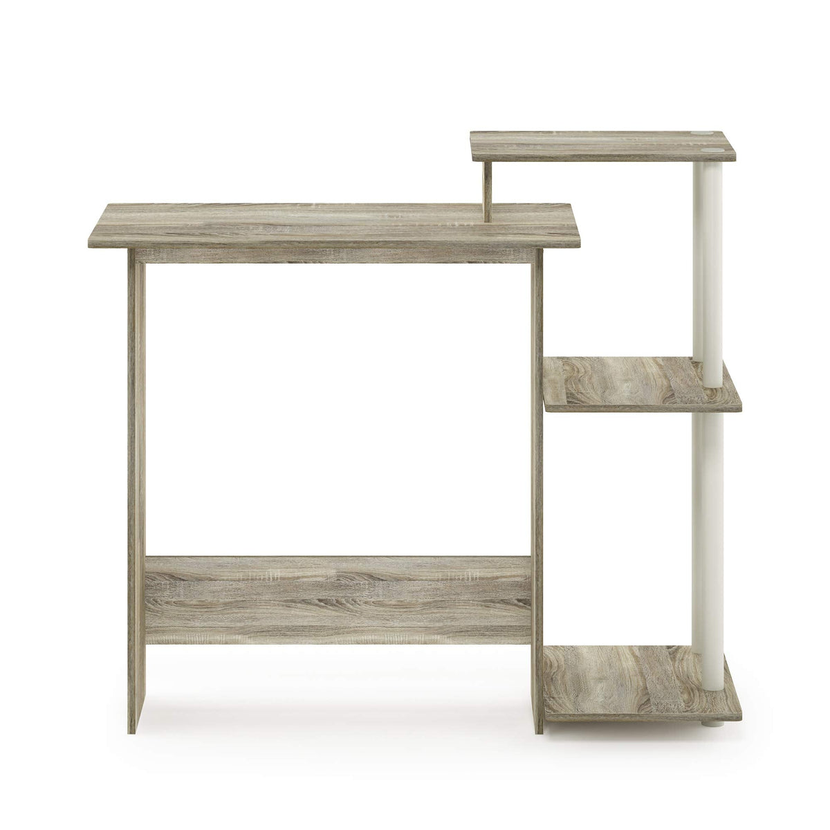 Furinno Efficient Home Laptop Notebook Computer Desk, Study Desk, Writing Desk, Sonoma Oak/White