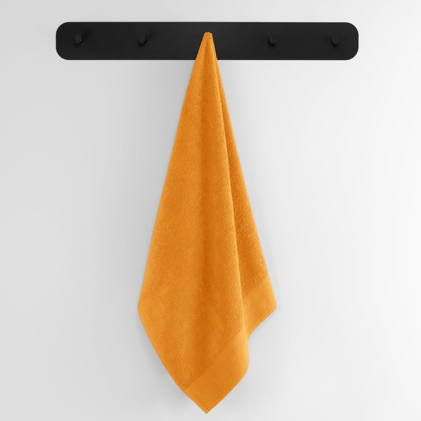 AmeliaHome Set 6pcs 4 Towels 50x100 cm and 2 Bath Towels 70x140 cm 100% Cotton Absorbent Orange Amari