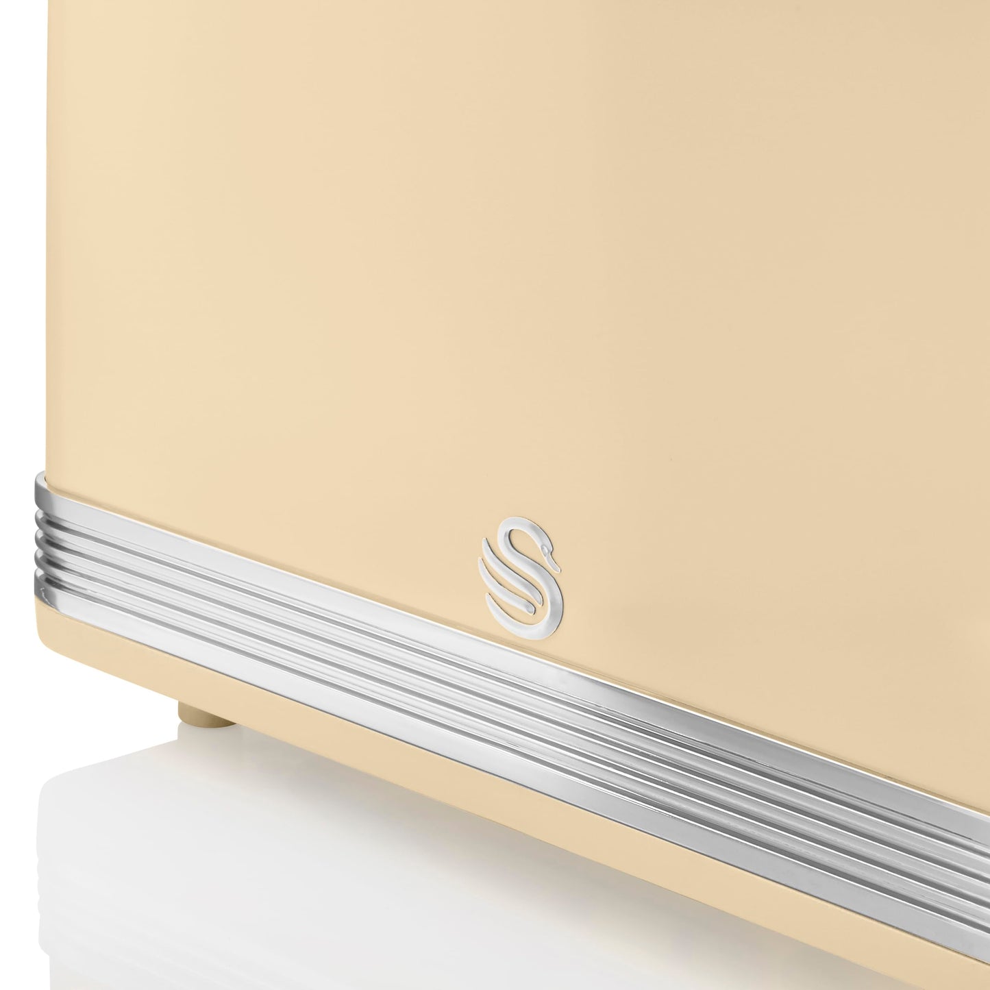 Swan ST19020CN Retro 4-Slice Toaster with Defost/Reheat/Cancle Functions, Cord Storage, 1600W, Retro Cream