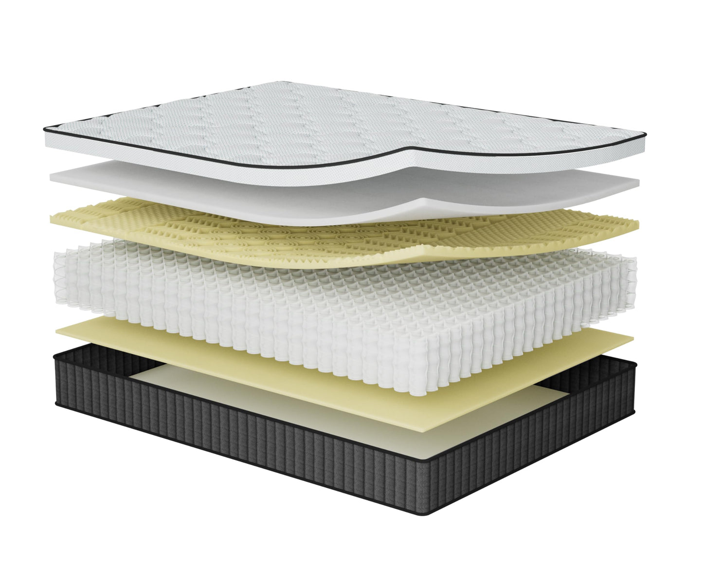 Zinus Memory Foam Pocket Sprung Mattress, White, 90 x 190 cm
