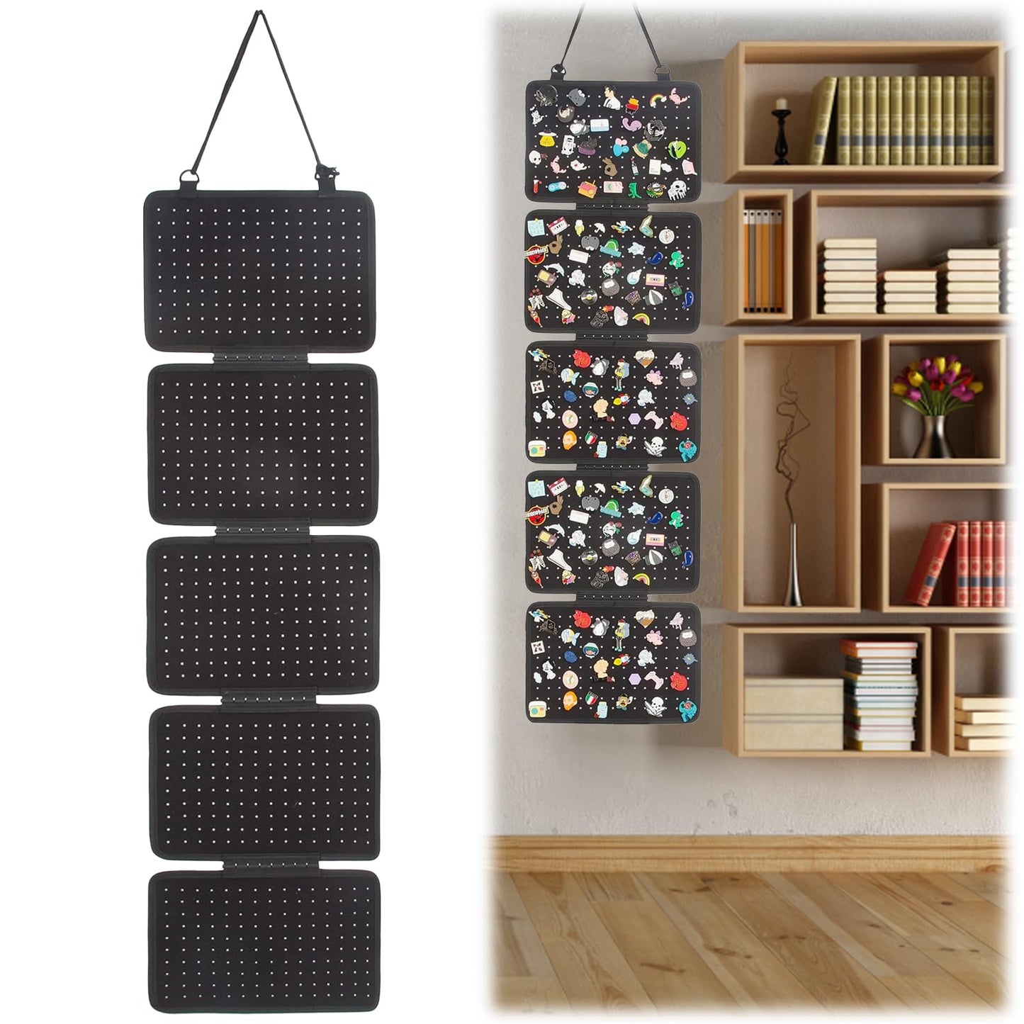 TUBAWD Pin Badge Display, Pin Display, Enamel Pins Displays – 5-Sheet Removable Felt Organizer Board with 850 Holes