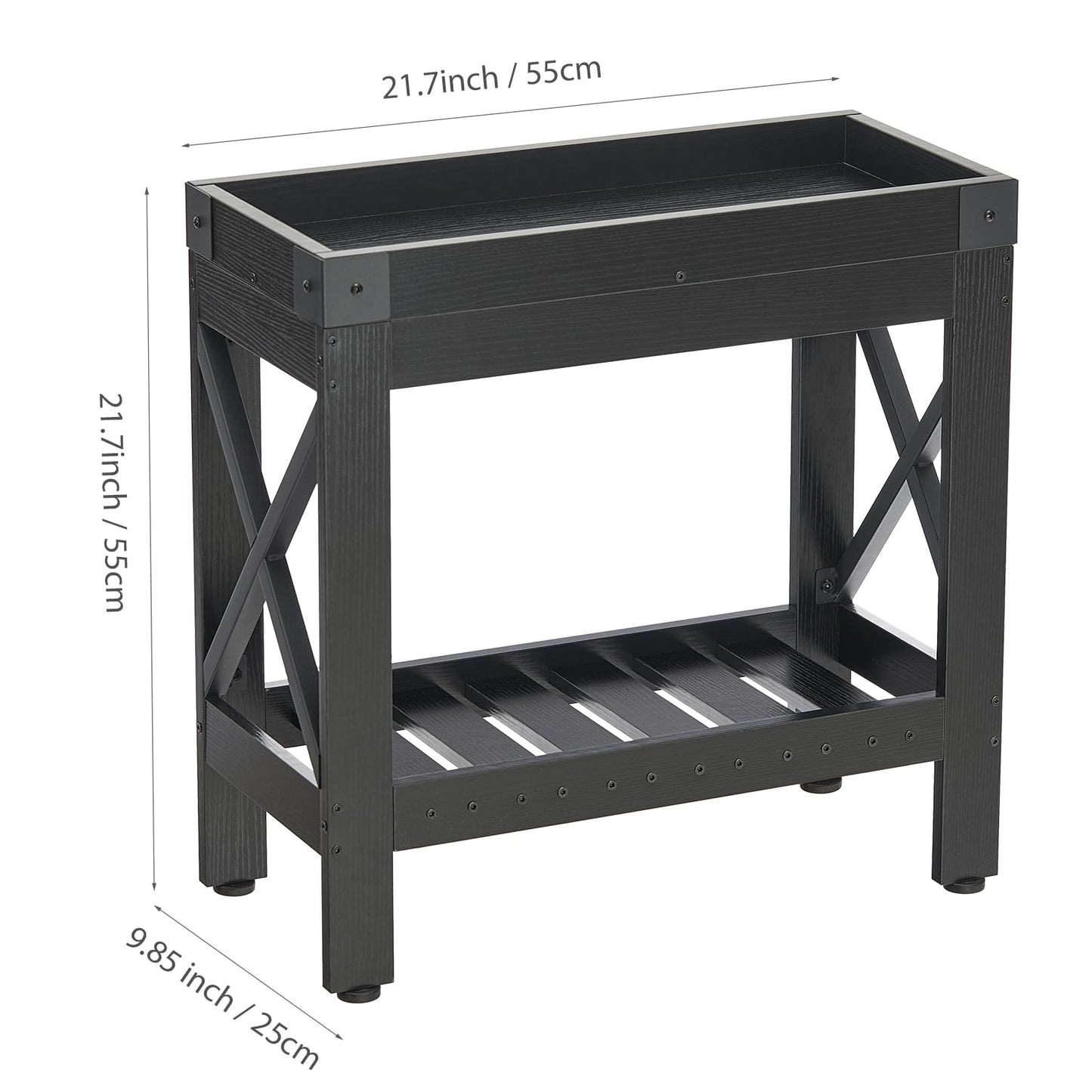 ZEXVIDA Narrow Side Table, End Table,Sofa Side Table, End Table Nightstand for Bedroom, Living Room, Small Spaces (Black)