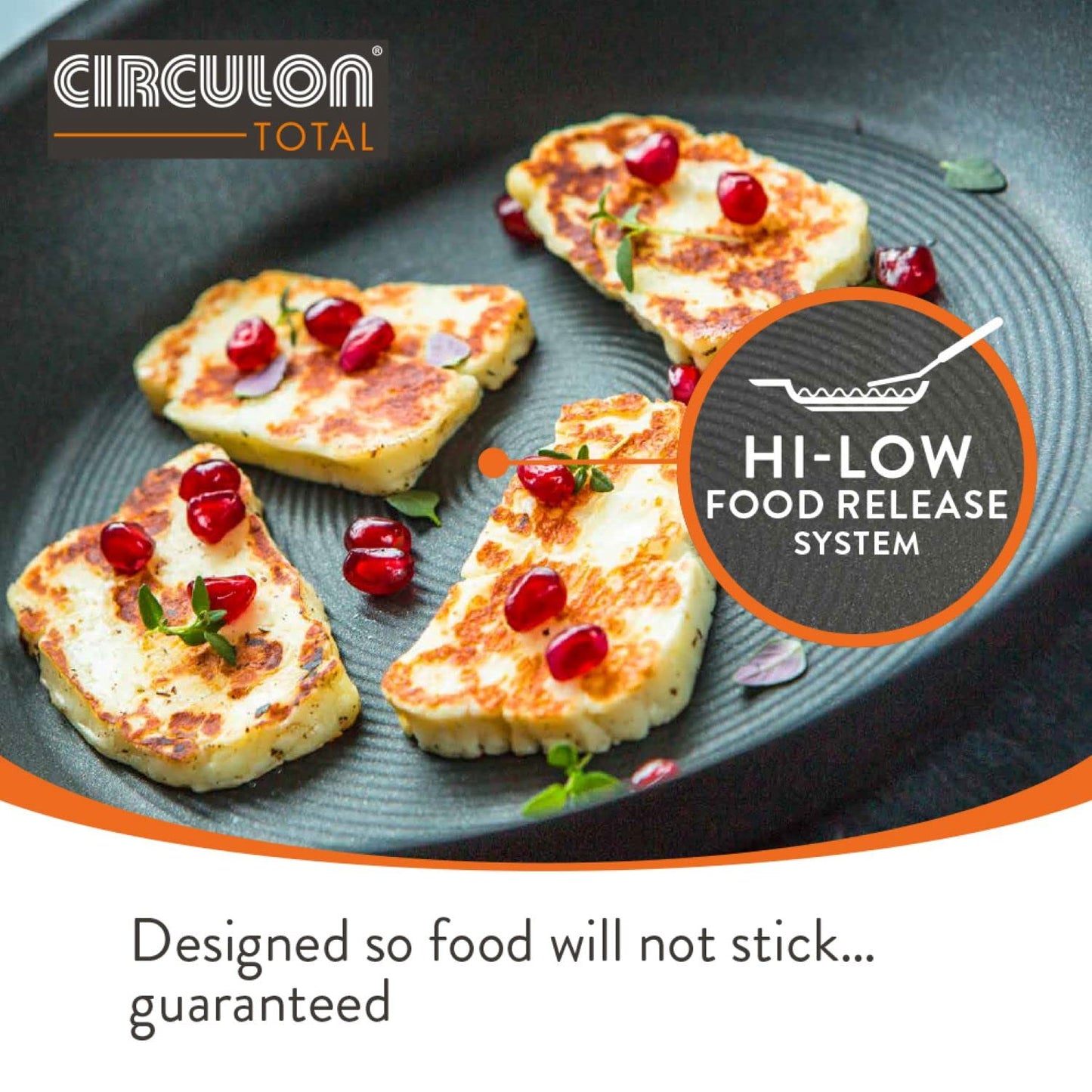 Circulon Total Hard Anodised Stirfry W/Hh 30Cm, Black
