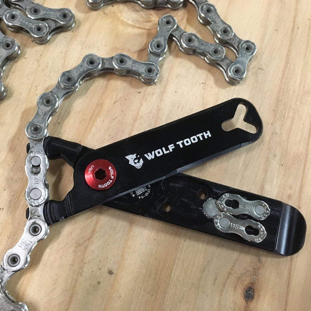 Wolf Tooth - Master Link Pliers - Pack Pliers | Bike Multi Tool Quick Link Pliers with Bike Tyre Levers, Valve Core Remover | Chain Pliers, Chain Link